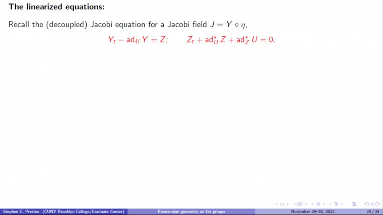 Riemannian Geometry on Lie Groups - Part 4