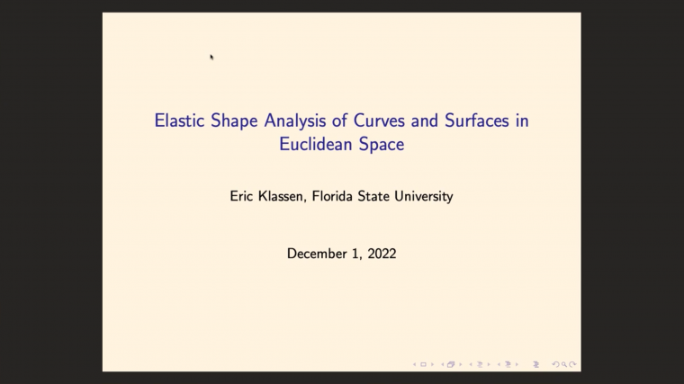 Geometry of Shape Spaces of Curves and Surfaces - Part 16