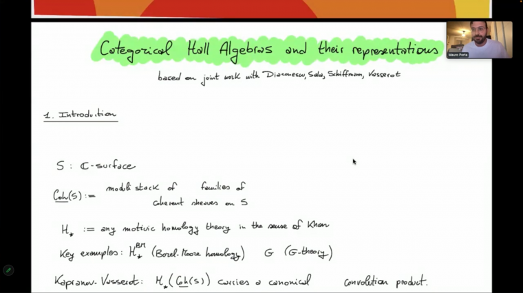 Categorical Hall algebras and their representations