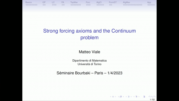 [1207] Strong forcing axioms and the continuum problem