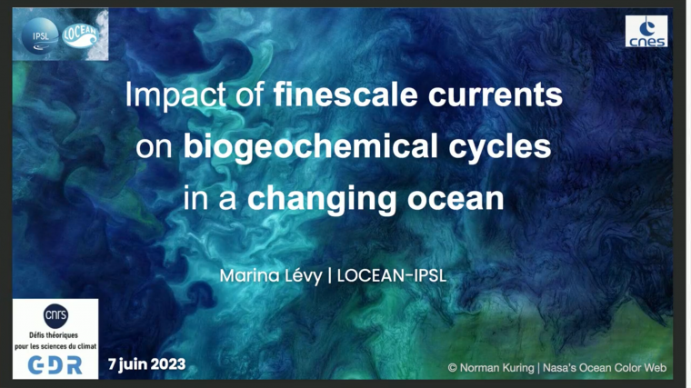 Impact of finescale currents on biogeochemical cycles in a changing ocean
