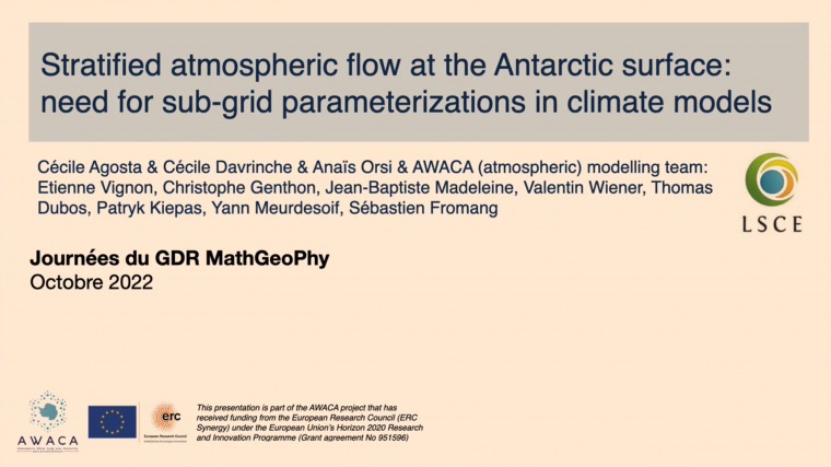 Stratified atmospheric flow at the Antarctic surface: need for sub-grid parameterizations in climate models