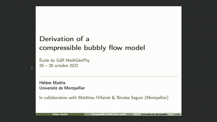Derivation of a compressible bubbly flow model
