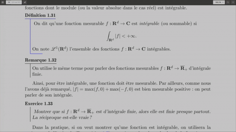 Cours 2MA211.12 (Intégrale de Lebesgue)