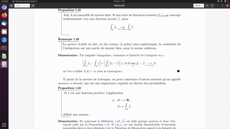 Cours 2MA211.9 (Intégrale de Lebesgue)