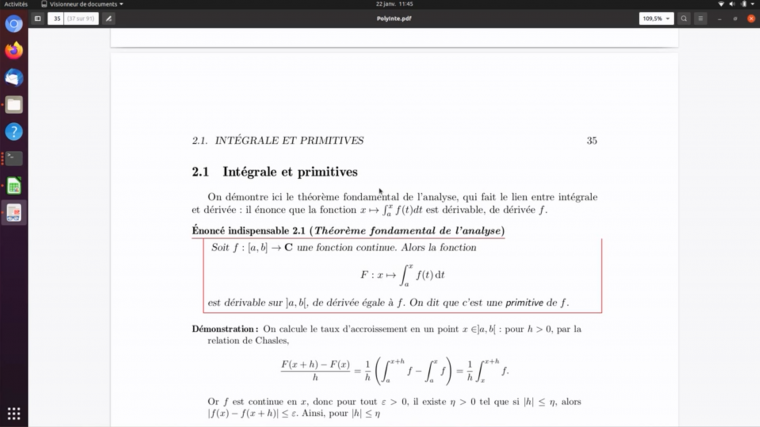 Cours 2MA211.7b (Intégrale de Lebesgue)