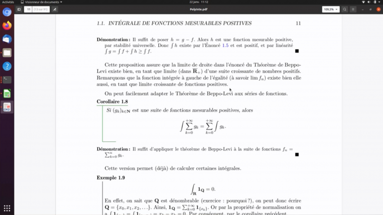 Cours 2MA211.6 (Intégrale de Lebesgue)