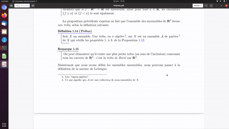 Cours 2MA211.4 (Intégrale de Lebesgue)