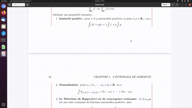 Cours 2MA211.3 (Intégrale de Lebesgue)