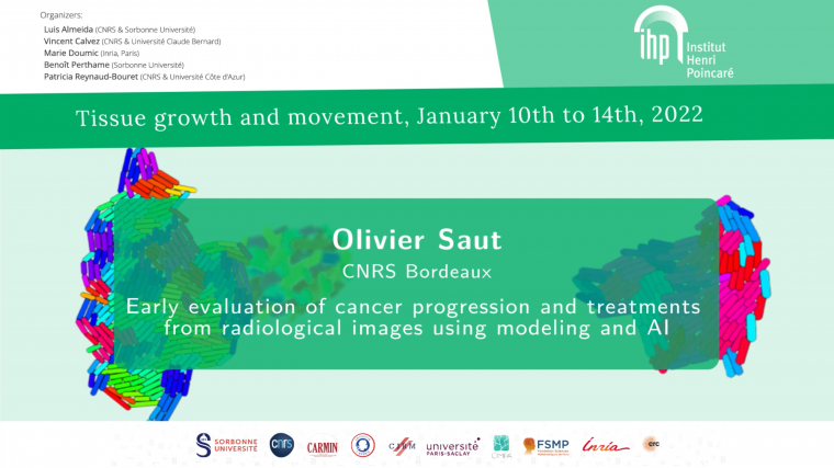 Early evaluation of cancer progression and treatments from radiological images using modeling and AI