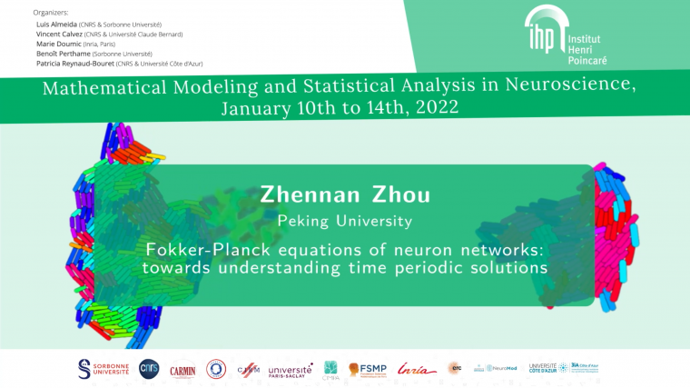 Towards understanding the time periodic solutions in a kinetic model for neuron networks