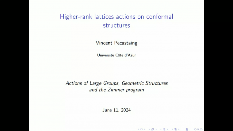 Higher-rank lattices actions on conformal structures