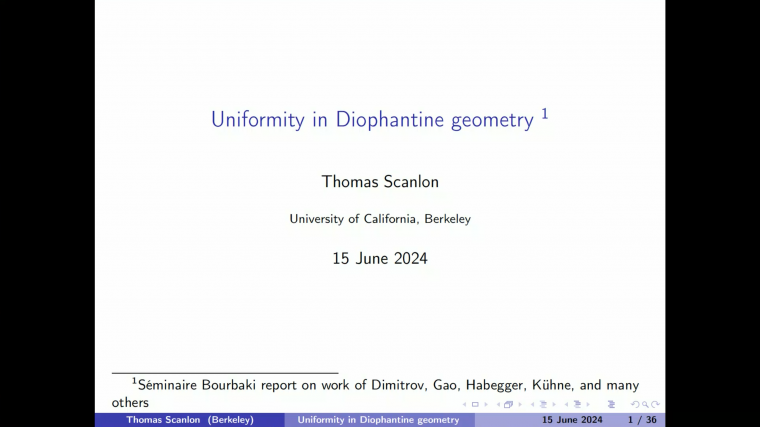 [1226] Uniformity in Diophantine geometry
