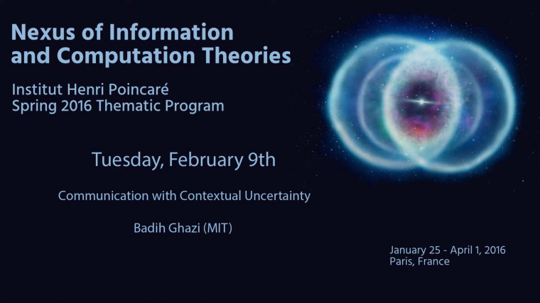 Communication with Contextual Uncertainty