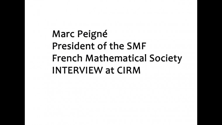 Interview at CIRM: Marc Peigné