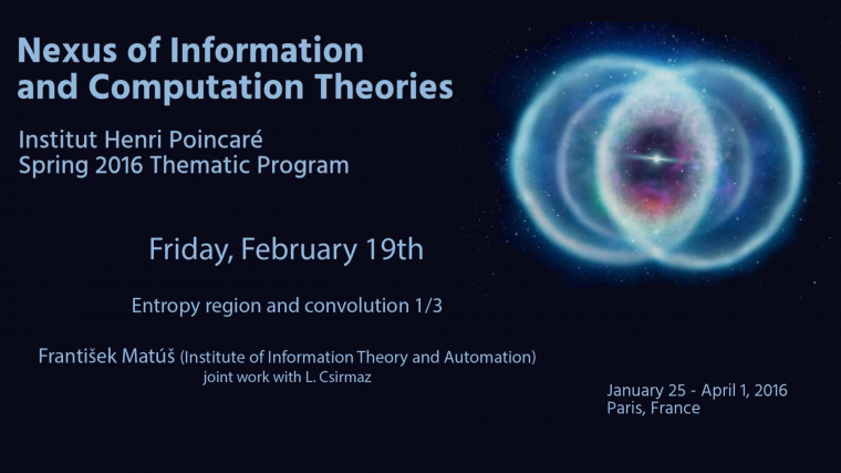 Entropy region and convolution 1/3