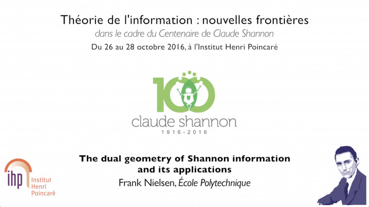 The dual geometry of Shannon information and its applications