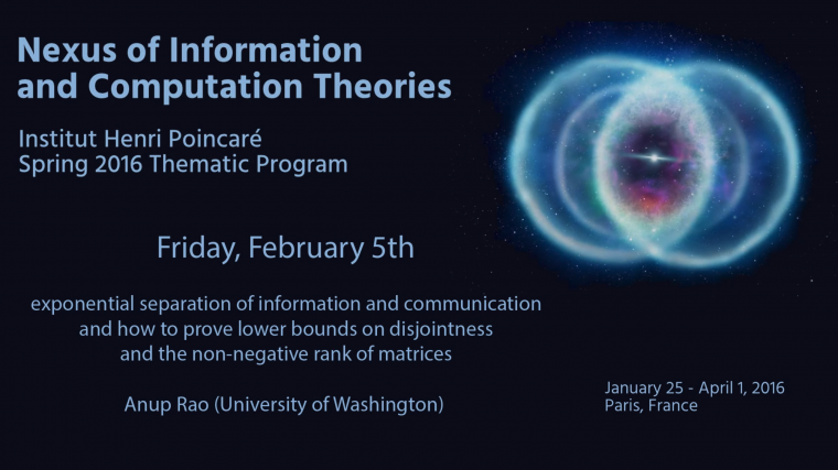 Exponential separation of information and communication and how to prove lower bounds on disjointness and the non-negative rank of matrices