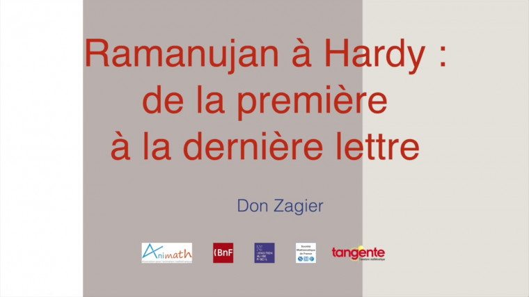 Ramanujan à Hardy : de la première à la dernière lettre