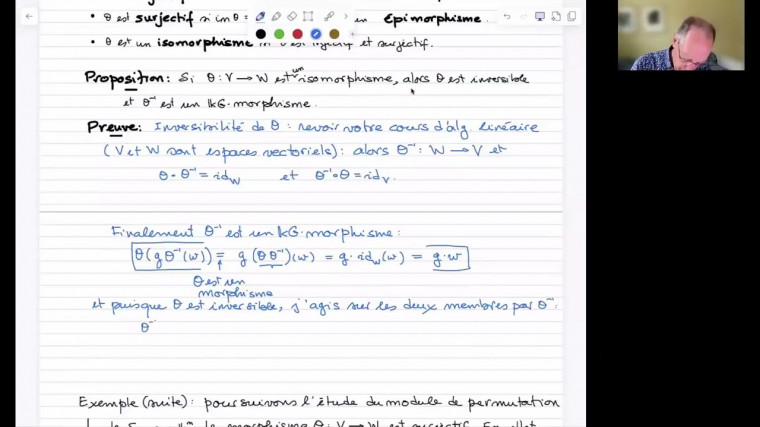 Théorie de la représentation des groupes finis (7/26)