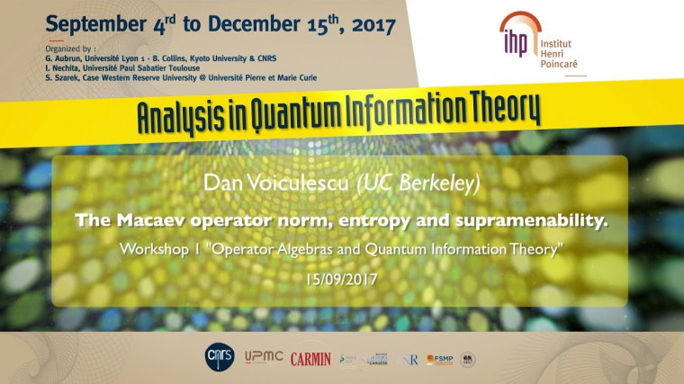 The Macaev operator norm, entropy and supramenability.