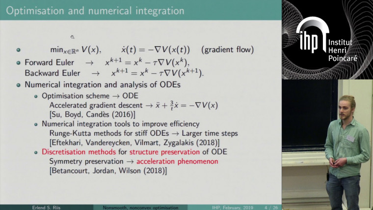 A geometric integration approach to non-smooth and non-convex optimisation