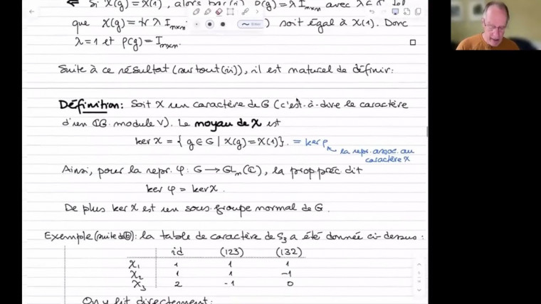 Théorie de la représentation des groupes finis (20/26)