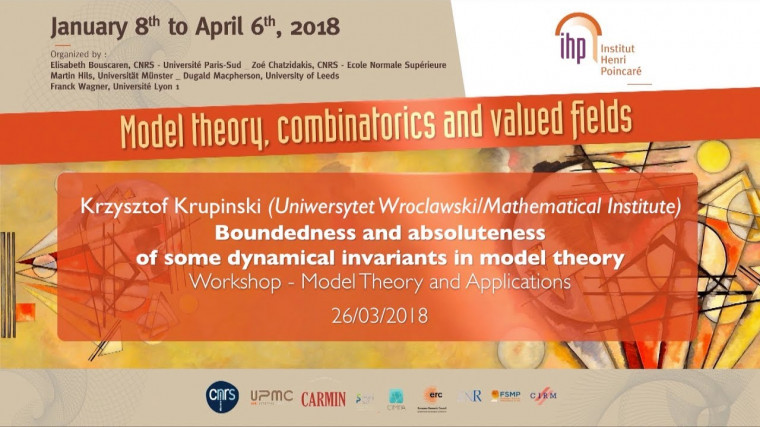 Boundedness and absoluteness of some dynamical invariants in model theory