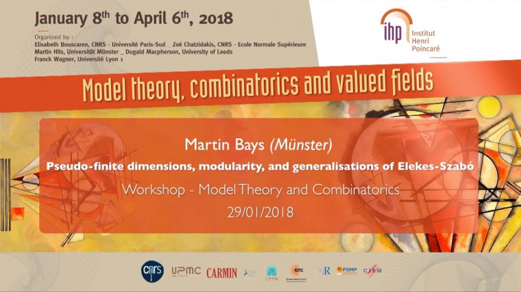 Pseudo-finite dimensions, modularity, and generalisations of Elekes–Szabó