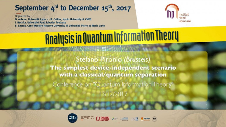 The simplest device-independent scenario with a classical/quantum separation
