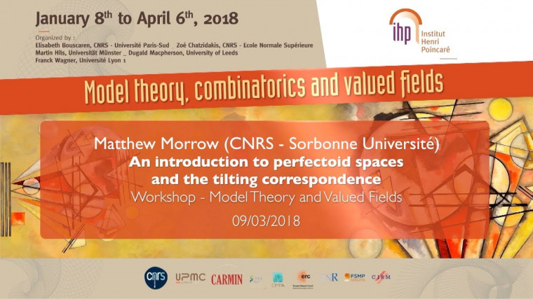 An introduction to perfectoid spaces and the tilting correspondence.