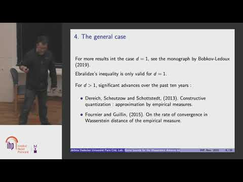 Some bounds for the Wasserstein distance between the empirical measure and the marginal distibution of a sequence of i.i.d. random variables