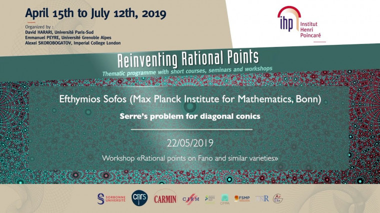 Serre’s problem for diagonal conics