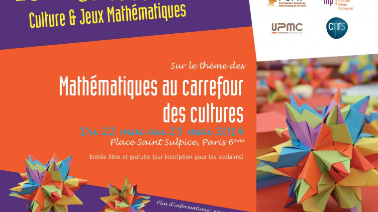 L'IHP participe au 15ème salon de la Culture et des Jeux Mathématiques - 2014