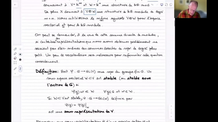 Théorie de la représentation des groupes finis (5/26)