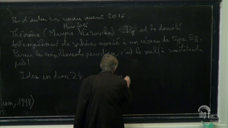 [1133] Densité maximale des empilements de sphères en dimensions 8 et 24