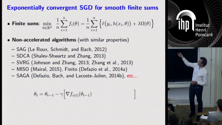 On the Global Convergence of Gradient Descent for Over-parameterized Models using Optimal Transport