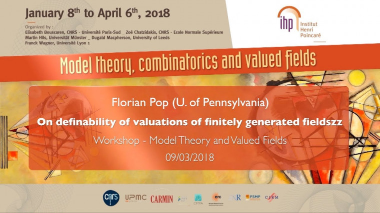 On definability of valuations of finitely generated fields.