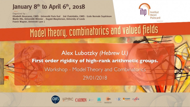 First order rigidity of high-rank arithmetic groups