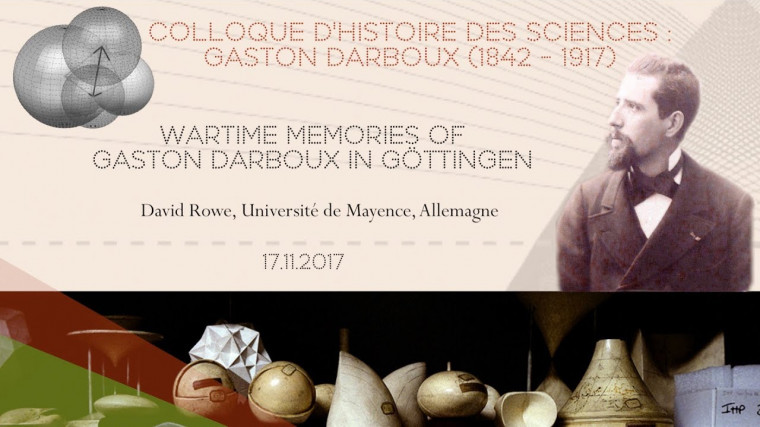Wartime Memories of Gaston Darboux in Göttingen