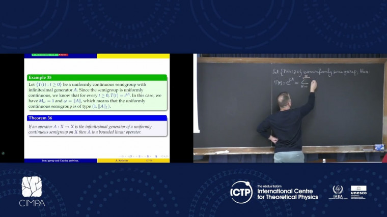 Semi-group theory: Abstract Cauchy problem and evolution equations (2/4)