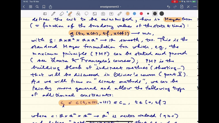 Optimal Control of ODE's (part 1/4)