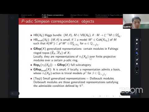 Parallel transport for Higgs bundles over p-adic curves