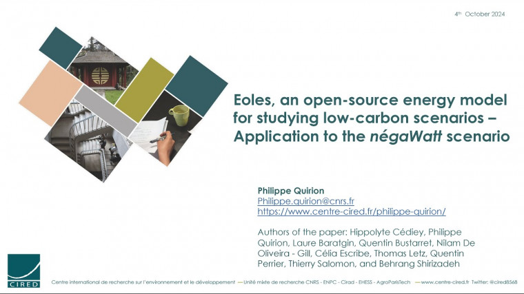 Eoles, an open-source energy model for studying low-carbon scenarios - Application to the négaWatt scenario