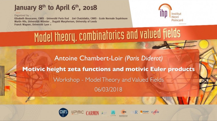 Motivic height zeta functions and motivic Euler products.