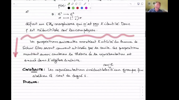 Théorie de la représentation des groupes finis (10/26)