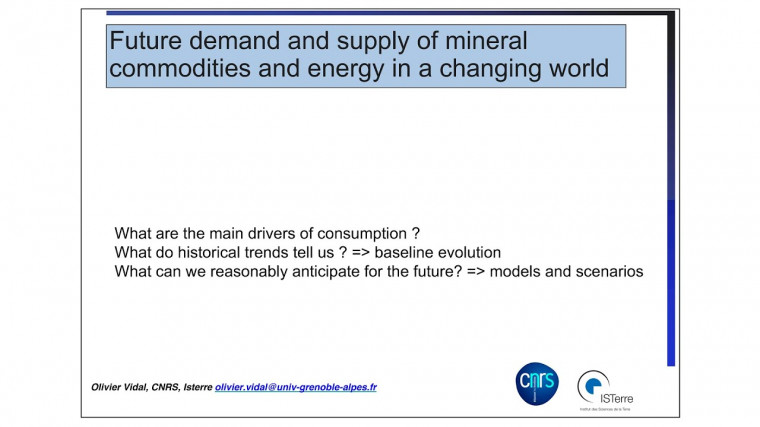 Future demand and supply of mineral commodities and energy in a changing world