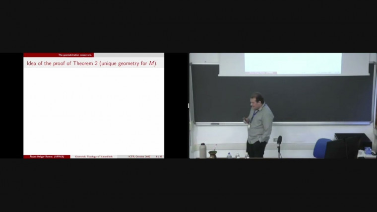 Geometric Topology of 3-manifolds (3/4)