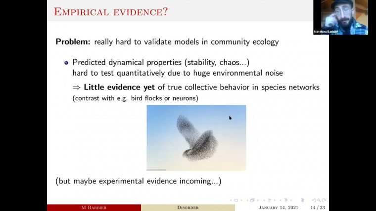 Disorder in ecological interactions - from data to models