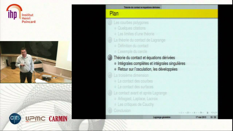 Lagrange et la géométrie : une théorie du contact